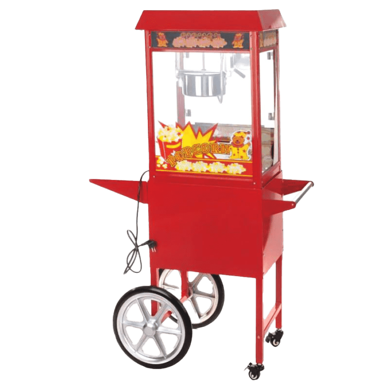 Machine à pop-corn professionnelle en fonctionnement