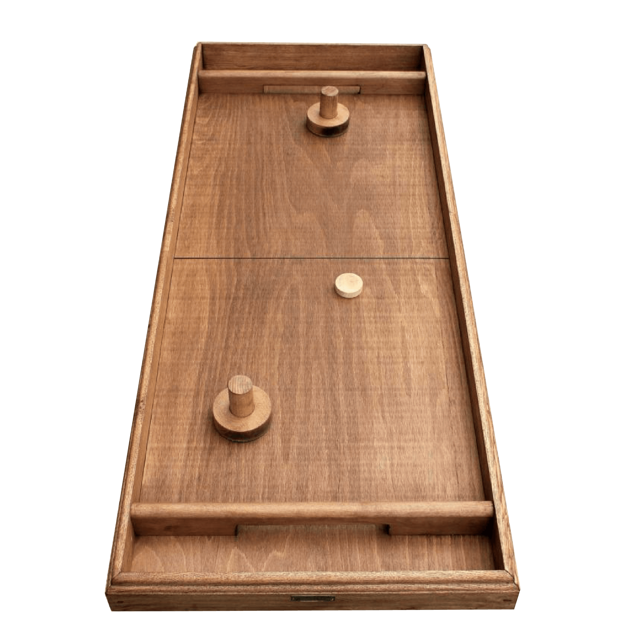 Palet anglais jeu de glisse en bois avec lignes délimitant la zone de jeu