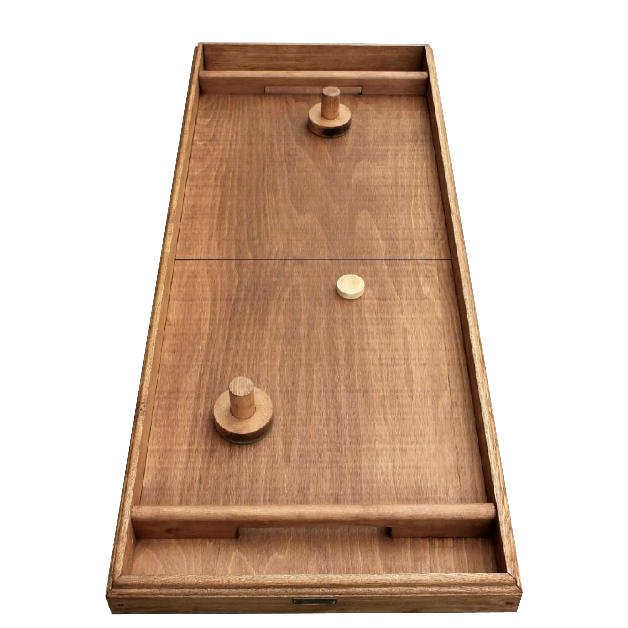 Palet anglais jeu de glisse en bois avec lignes délimitant la zone de jeu