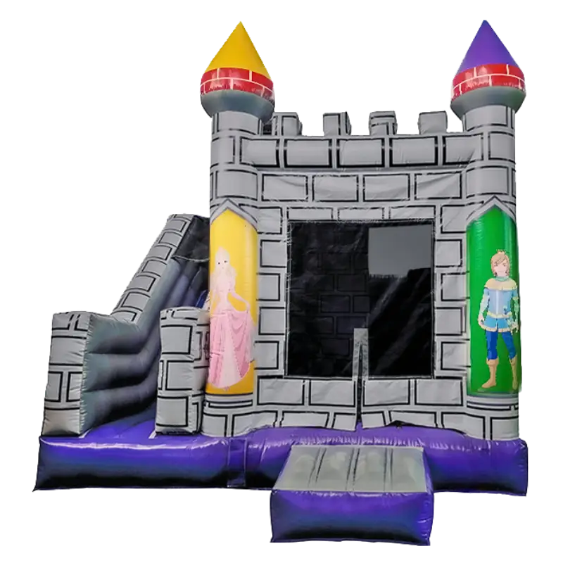 Château gonflable coloré pour enfants sur fond transparent
