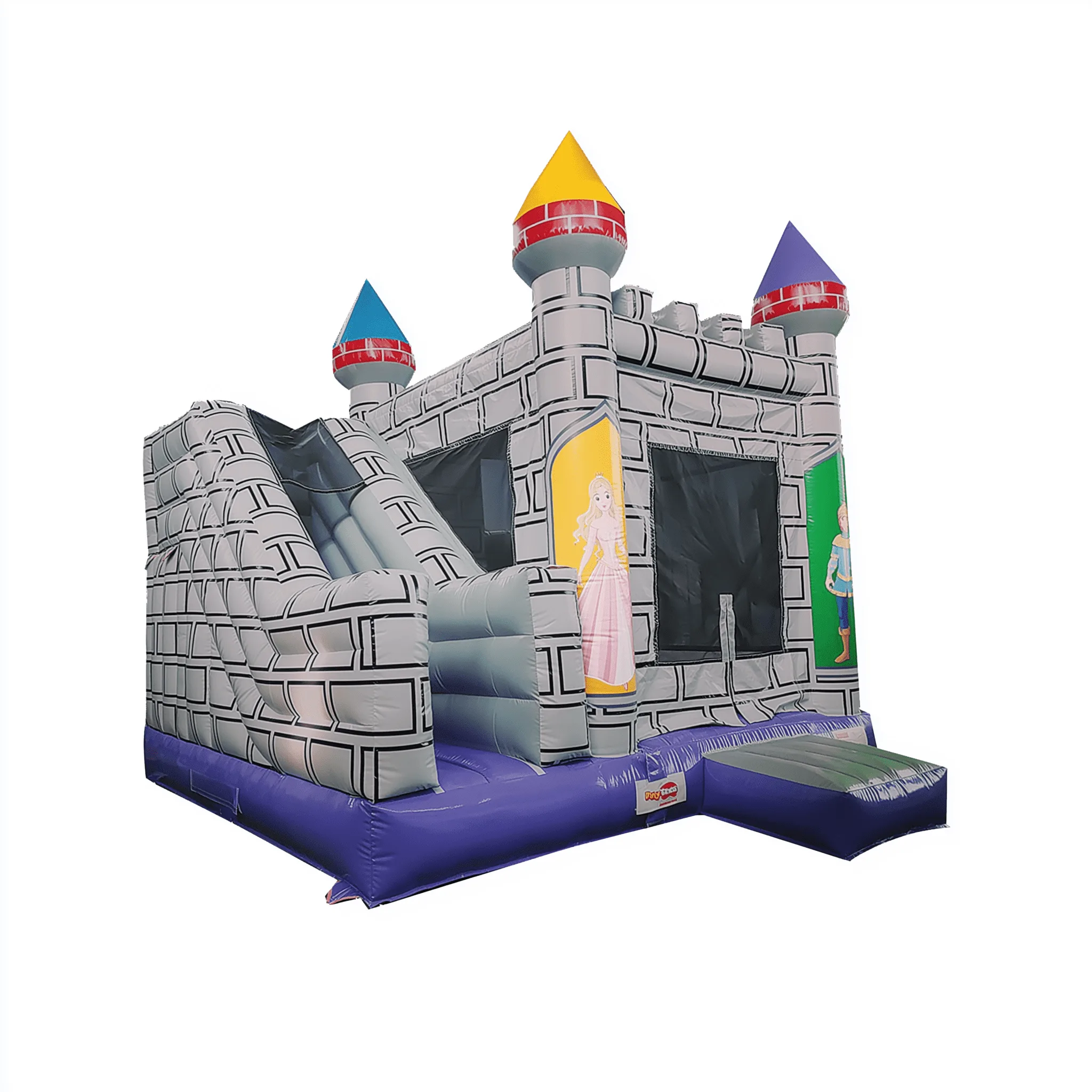 Château fort gonflable coloré pour enfants