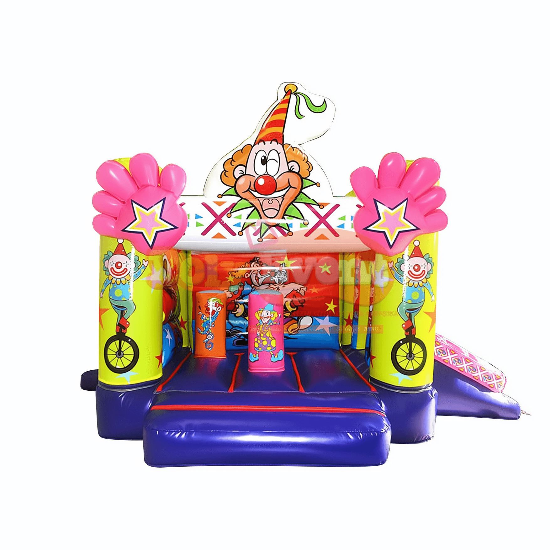 Château gonflable Cirque coloré pour animation évènement enfant