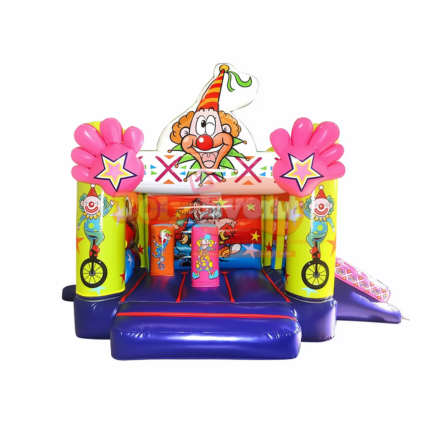 Château gonflable Cirque coloré pour animation évènement enfant